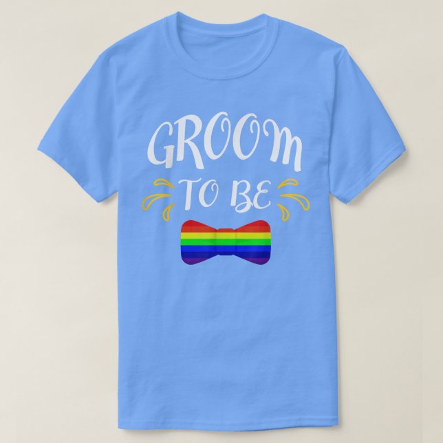 Camiseta Novio LGBT Boda Gay Despedida de Soltero  (Diseño del anverso)