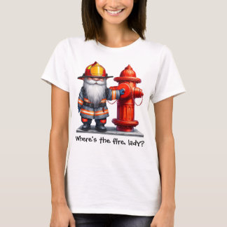 Camiseta Novio Libro Bombero ¿Dónde está el Fuego, Señora?