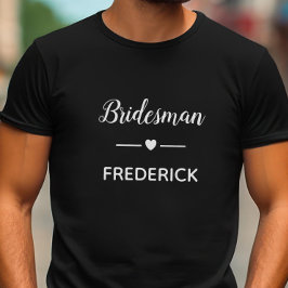 Camiseta Novio Moderna Con Nombre En Boda Blanco