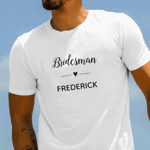 Camiseta Novio Moderna Con Nombre Monograma Boda