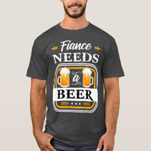 Camiseta Novio Necesita una Cerveza Novia y Novio Beber Cer