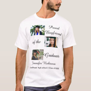 Camiseta Novio Orgulloso de la Graduada Fotos Personalizada