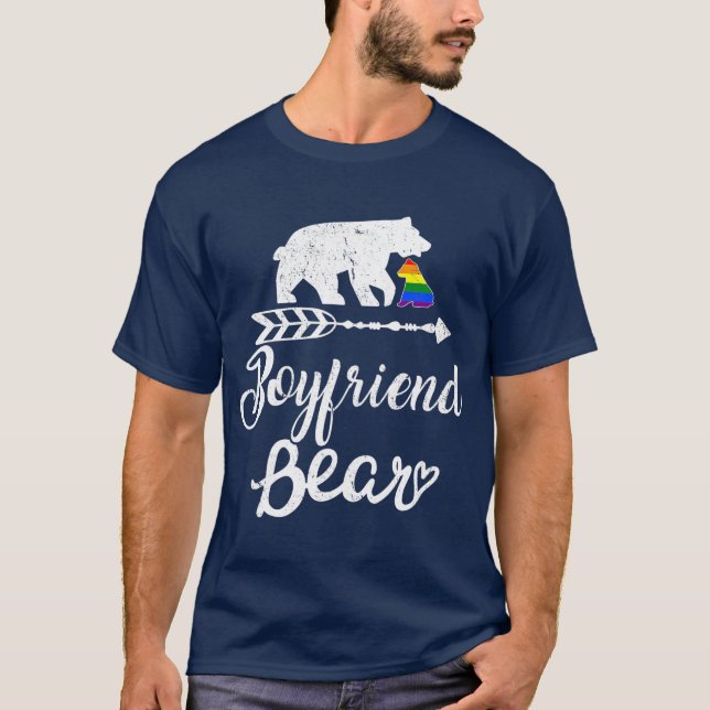 Camiseta Novio osos Navidades de LGB: Gay del orgullo arcoi (Anverso)