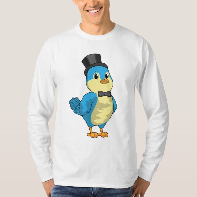 Camiseta Novio pájaro con cinta (Anverso)