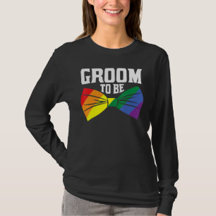 Camiseta Novio Para Ser Compromiso LGBTQ Fiesta de Boda Par