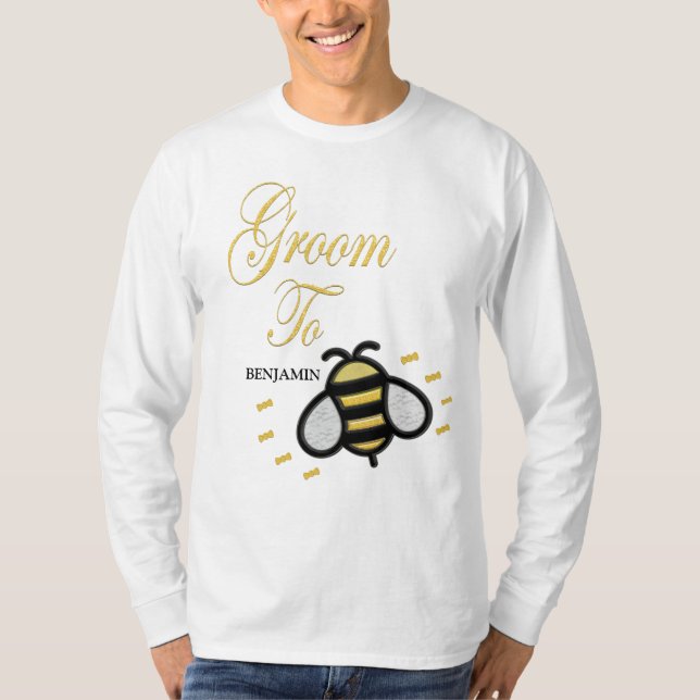 Camiseta Novio Para Ser Fiesta de Soltero Personalizar (Anverso)