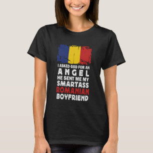 Camiseta Novio Rumano Sabelotodo Divertido Bandera de Ruman