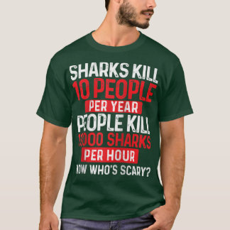 Camiseta Now Whos ScaryShark Lover Ocean Wildlife Protectio