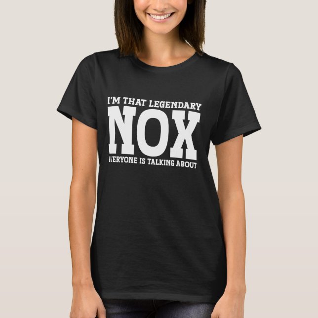 Camiseta Nox Nombre Personal Nombre Funny Nox (Anverso)