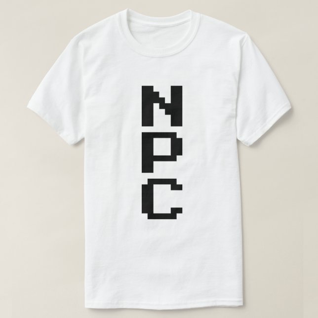 Camiseta NPC - Carácter no reproducible (Diseño del anverso)