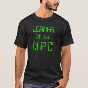 Camiseta NPC Leader Online Gaming No Caracteres Del Reprodu