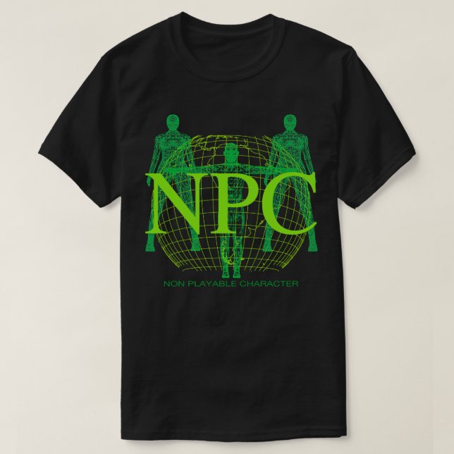 Camiseta NPC Retro Y2K Gráfica no reproducible para PC・ (Diseño del anverso)
