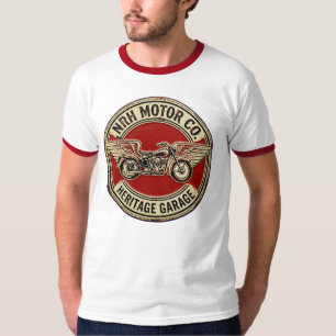 Camiseta NRH Motor Co. Garage de Herencia de Motocicletas A