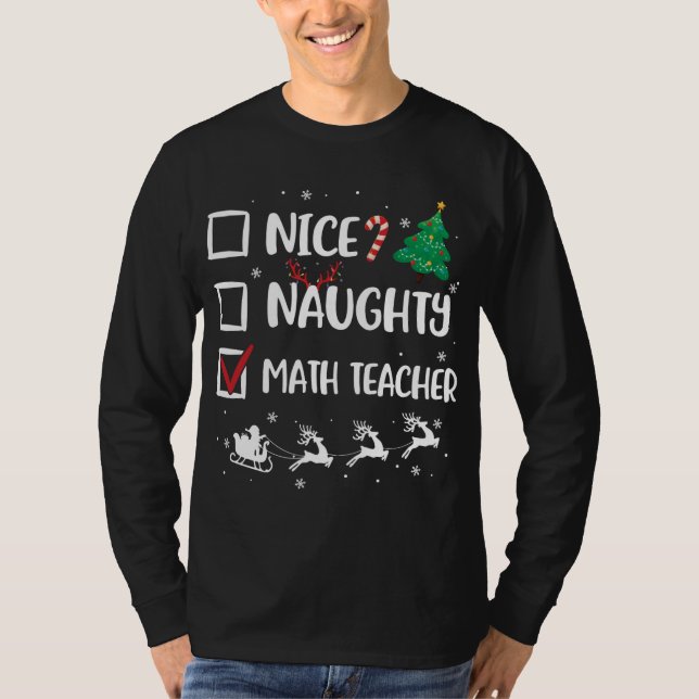 Camiseta Ntrina Navidades de profesores de matemáticas de N (Anverso)