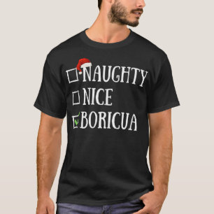 Camiseta Ntrina Niza Boricua Funny Puerto Rico Santa Hat C