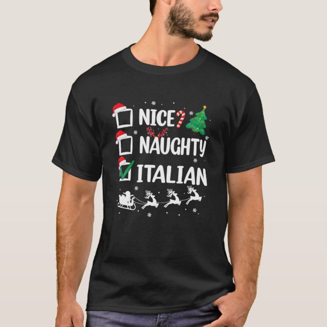 Camiseta Ntrina Niza Navidades graciosos de Navidad italian (Anverso)