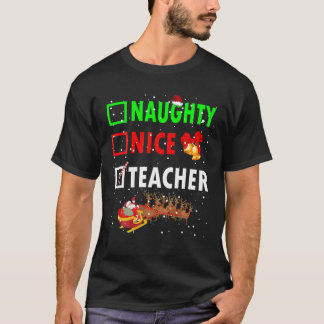 Camiseta Ntrina profesora divertida Navidad Santa Teacher