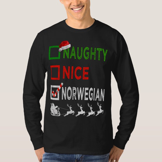 Camiseta Ntrísima Navidad noruega Pajamas Funny San (Anverso)