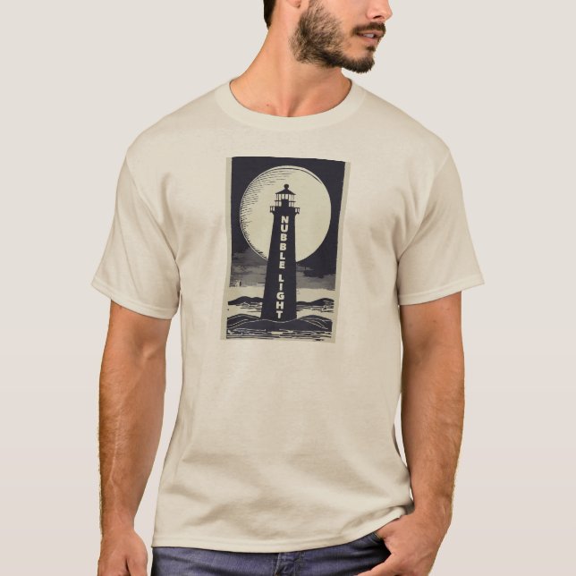 Camiseta Nubble Light Maine Lighthouse Moon (Anverso)