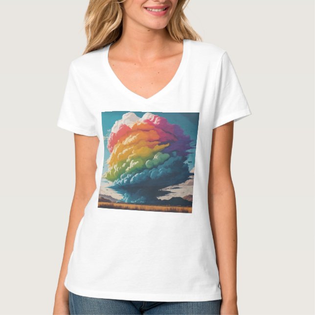 Camiseta Nube arcoiris (Anverso)