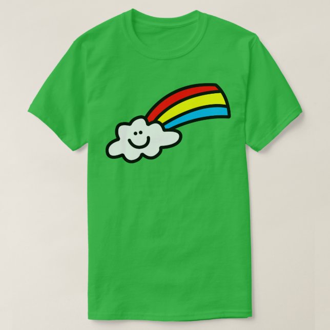 Camiseta Nube arcoiris feliz (Diseño del anverso)
