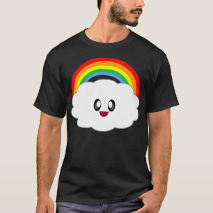 CAMISETA NUBE ARCOÍRIS KAWAII SUPER EXTRA FELIZ