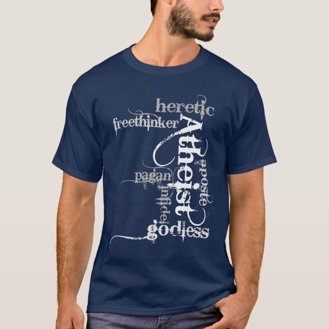 Camiseta nube atea de la palabra (Anverso)