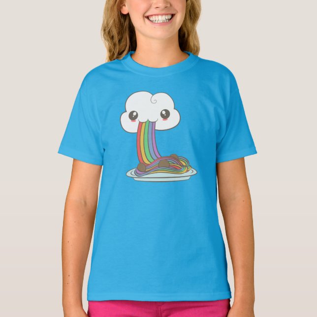 Camiseta Nube come espagueti arcoiris (Anverso)
