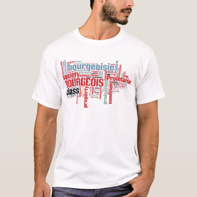 Camiseta Nube comunista de la palabra del manifiesto (Anverso)
