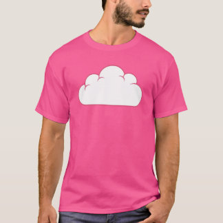 Camiseta Nube con Contorno Rosa Lindo – Estética Minimalist