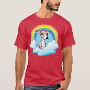 Camiseta Nube de arcoiris suave, perro de Kawaii feliz cach