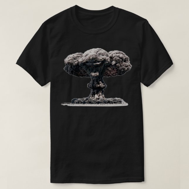 Camiseta Nube de hongos nucleares de cabeza de payaso (Diseño del anverso)