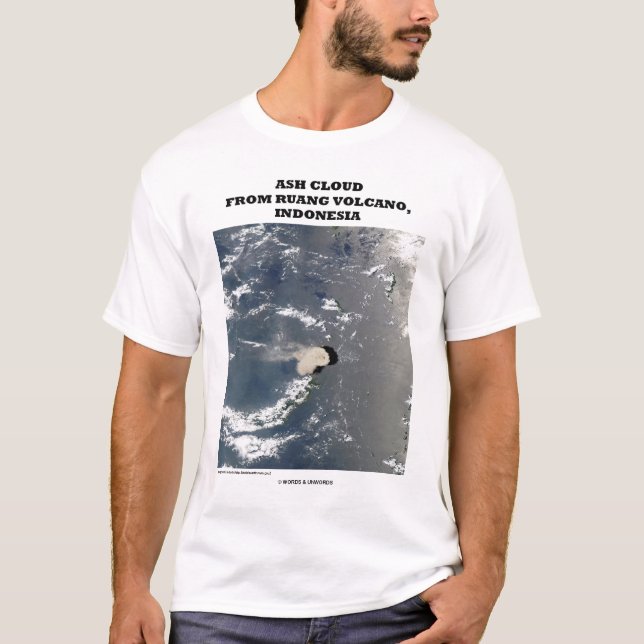 Camiseta Nube de la ceniza del volcán de Ruang, Indonesia (Anverso)