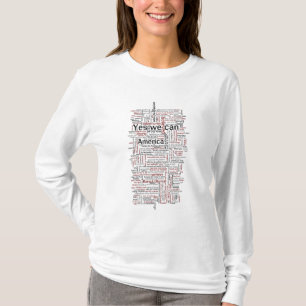 Camiseta Nube de la palabra del discurso de Obama