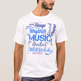Camiseta Nube de palabras de amante de la música Músico