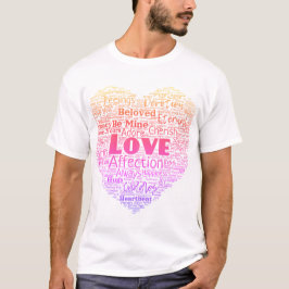 Camiseta Nube de palabras de amor