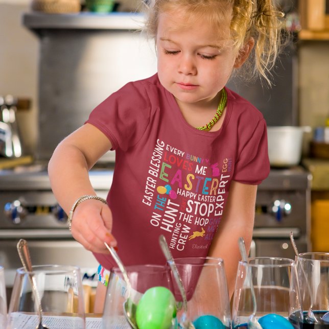 Camiseta Nube de palabras de caza de huevos de Pascua con e (Subido por el creador)