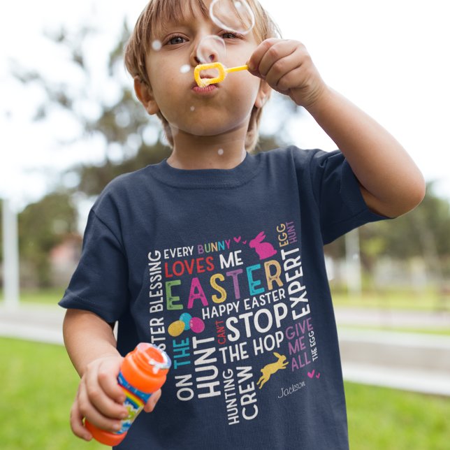 Camiseta Nube de palabras de caza de huevos de Pascua con n (Subido por el creador)