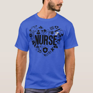 Camiseta Nube de palabras de enfermera de corazón 1