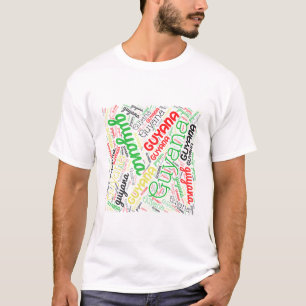 Camiseta Nube de palabras de Guyana