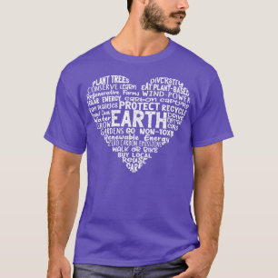 Camiseta Nube de palabras de Heart Earth