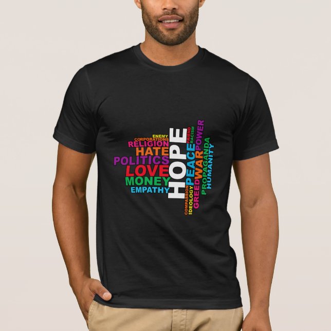 Camiseta Nube de palabras de humanidad (Anverso)