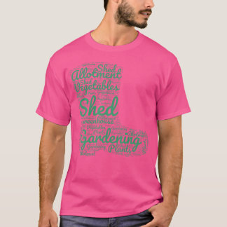 Camiseta Nube de palabras de jardinería Jardinero de parcel