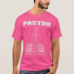 Camiseta Nube de palabras de ministro cristiano Iglesia Pas