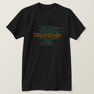 Camiseta Nube de palabras de motivación legendaria para el 