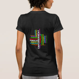 Camiseta Nube de palabras de mujeres fuertes