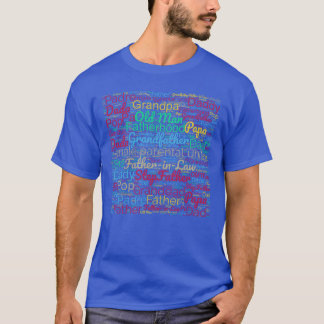 Camiseta Nube de palabras única para el Día del Padre Muest
