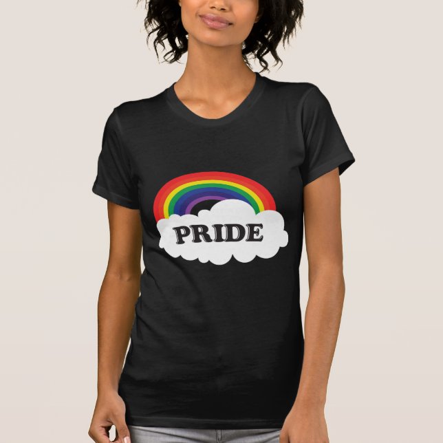 Camiseta Nube del orgullo arcoiris de Kawaii (Anverso)