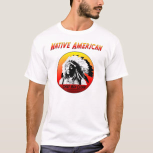 Camiseta Nube del rojo del nativo americano w/Chief