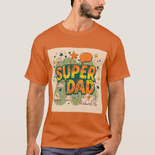 Camiseta Nube estelar Retro Super Dad